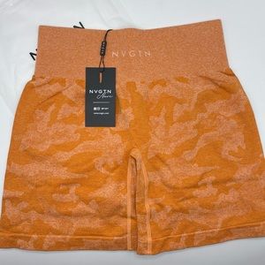 Nvgtn Burnt Orange Camo Shorts Size s